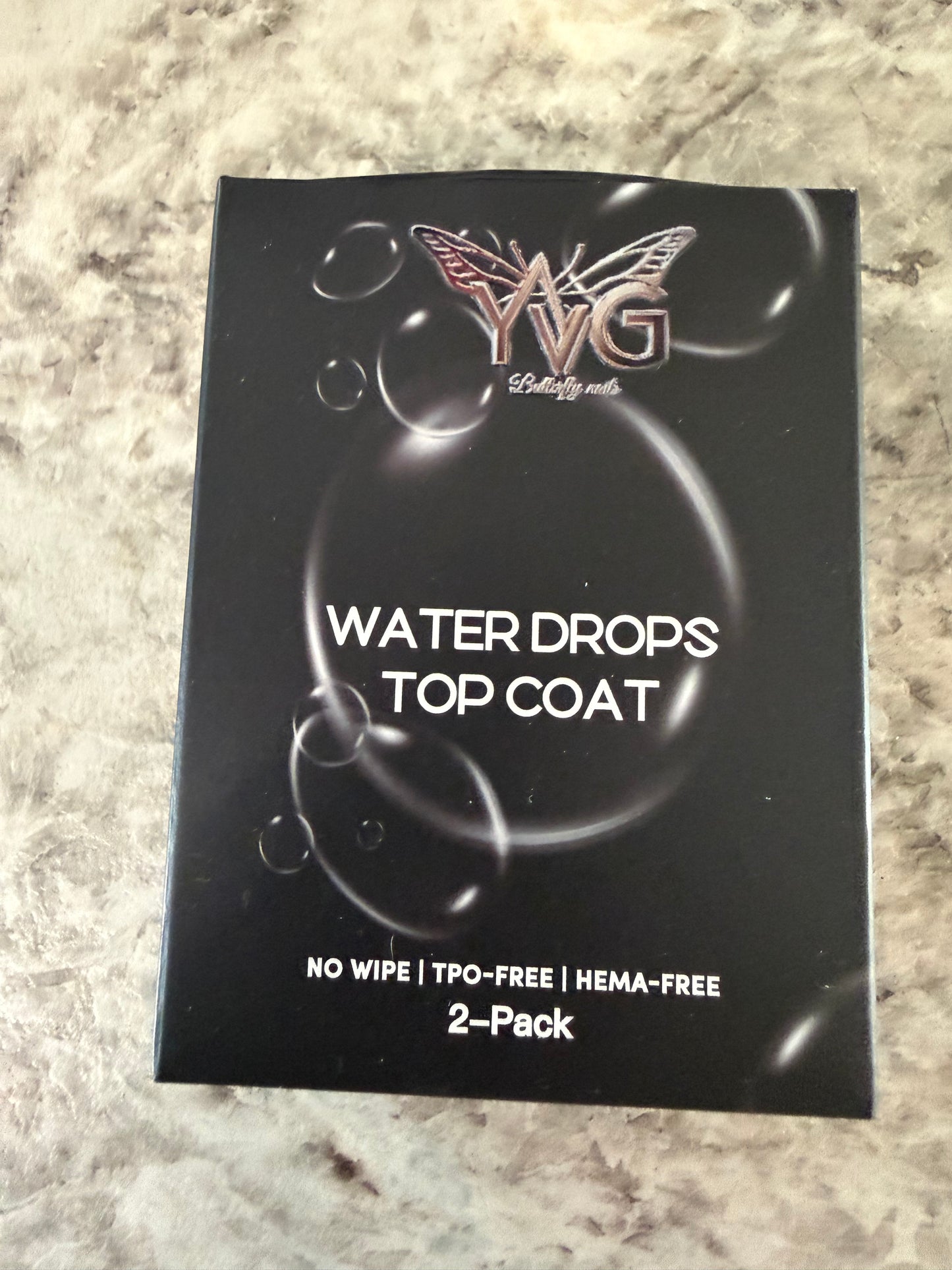 Top coat water drops 2 bottle