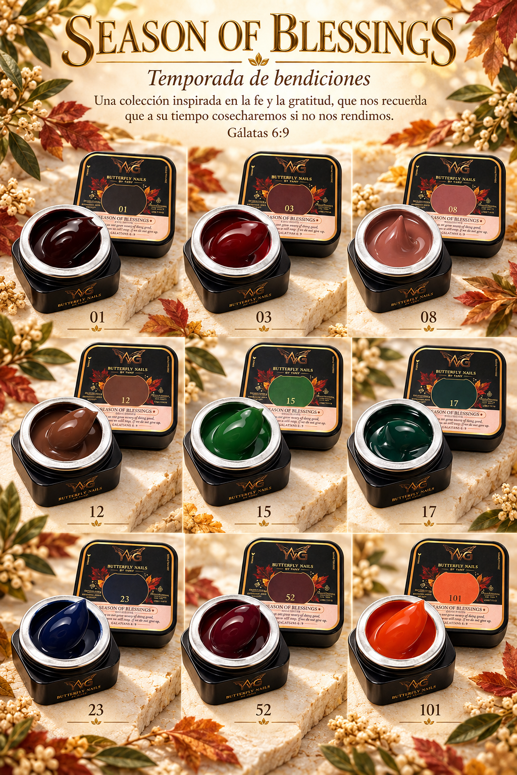 Builder gel season of blessings collection 9 color