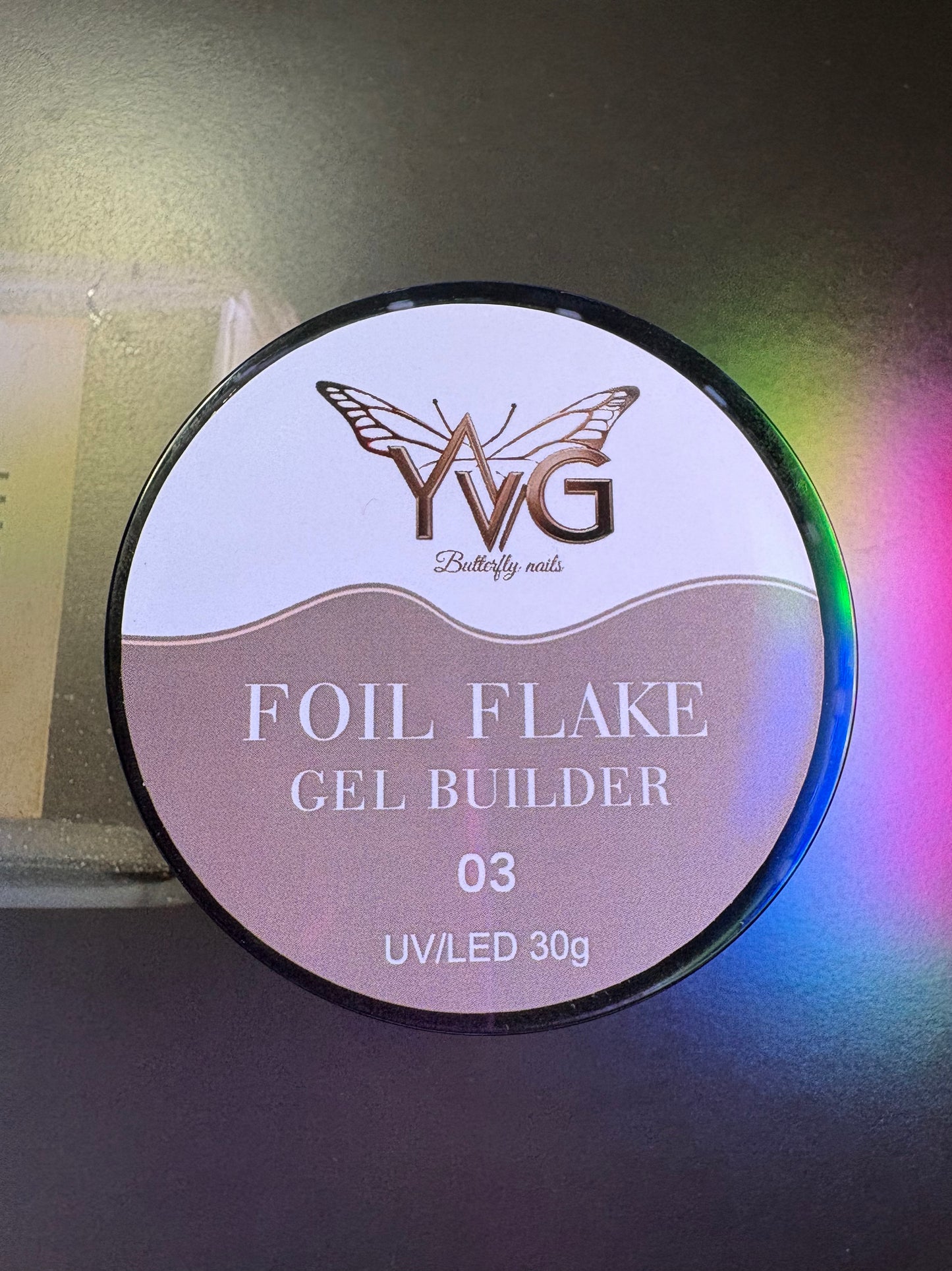 Builder gel foil flake 03