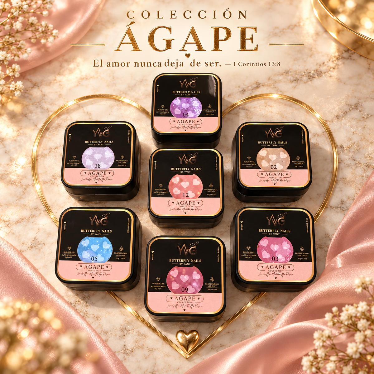 Agape collection builder gel 7 color