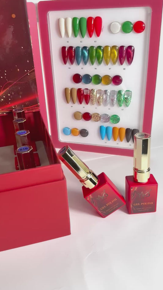 Caja de gel Navidad 16 colores 15 ml